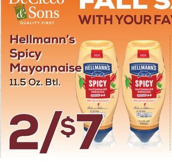 DeCicco & Sons Hellmann's spicy mayonnaise offer
