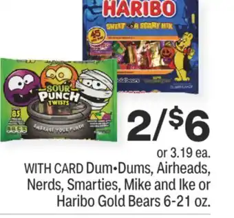 CVS Dum • dums, airheads, nerds, smarties, mike and ike or haribo gold bears 6-21 oz. offer