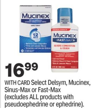 CVS Select delsym, mucinex, sinus-max or fast-max offer