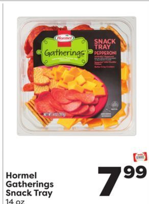 Weis Markets Hormel gatherings snack tray offer