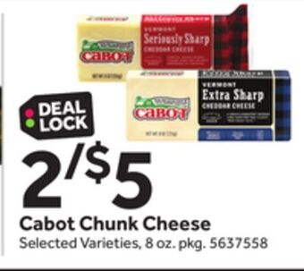 Stop&Shop Cabot chunk cheese offer
