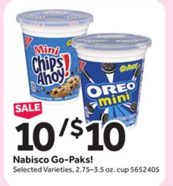 Stop&Shop Nabisco go-paks! offer