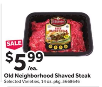 Stop&Shop Old neighborhood shaved steak offer