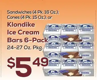 DeCicco & Sons Klondike ice cream bars 6-pack 24-27 oz. pkg. offer