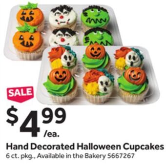 Stop&Shop Hand decorated halloween cupcakes offer