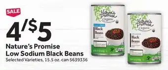 Stop&Shop Nature's promise low sodium black beans offer
