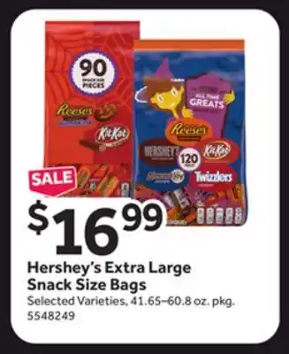 Stop&Shop Hershey's extra large snack size bags offer