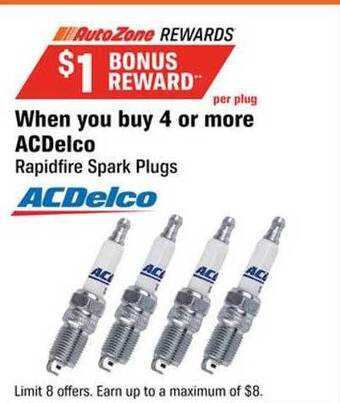 AutoZone Acdelco rapidfire spark plugs offer