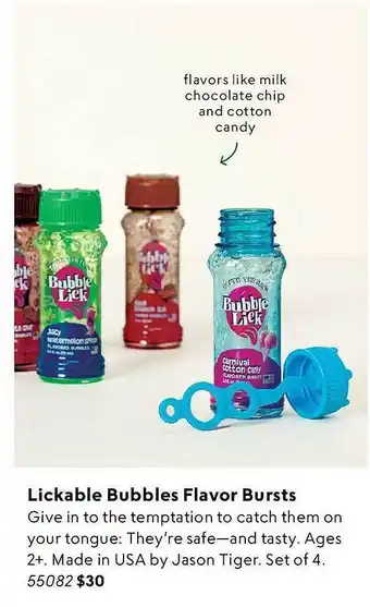 Uncommon Goods Lickable bubbles flavor bursts offer