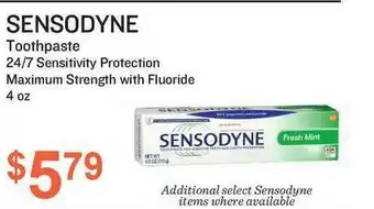 Sensodyne Toothpaste 24-7 Sensitivity Protection Maximum Strength With Fluoride 4 Oz