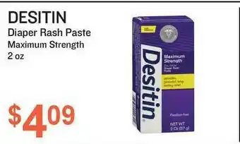 Health Mart Desitin Diaper Rash Paste Maximum Strength 2 Oz offer