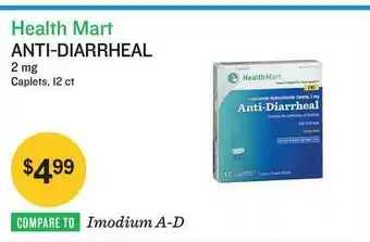 Health Mart Health Mart Anti-diarrheal 2 Mg Caplets, 12 Ct offer