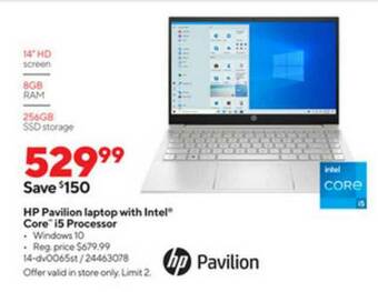 Staples Hp Pavilion Laptop With Intel Core I5 Processor offer