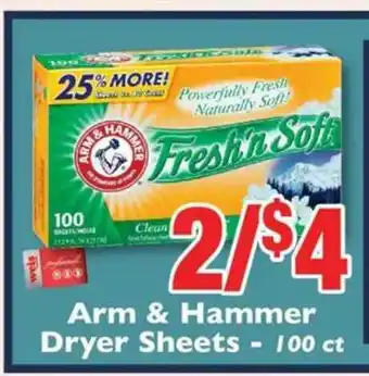 Weis Markets Arm & Hammer Dryer Sheets - 100 Ct offer