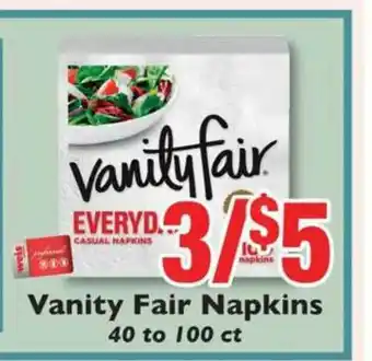 Weis Markets Vanity Fair Napkins 40 To 100 Ct offer