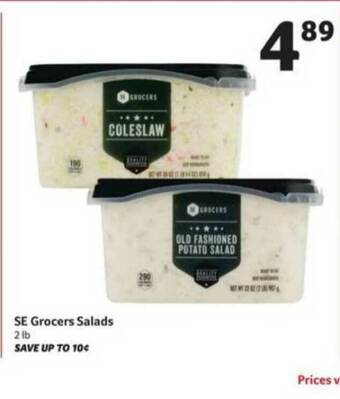 Winn Dixie Se Grocers Salads offer