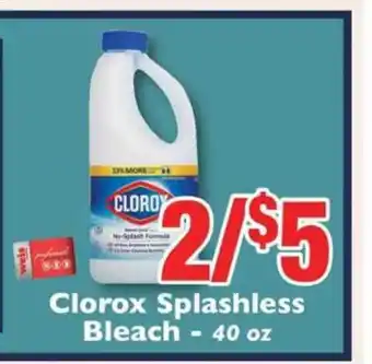 Weis Markets Clorox Splashless Bleach - 40 Oz offer