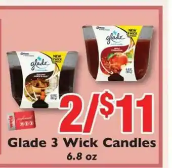 Weis Markets Glade 3 Wick Candles 6.8 Oz offer