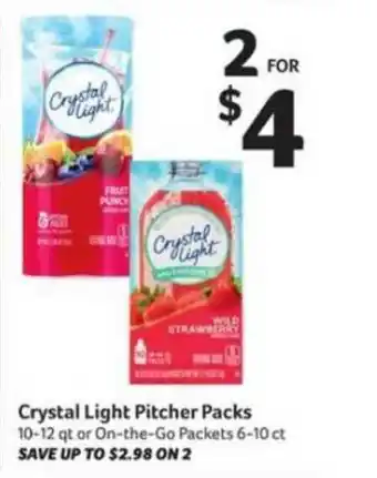 Winn Dixie Crystal Light Pitcher Packs offer