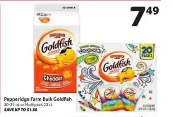 Winn Dixie Pepperidge Farm Bulk Goldfish offer