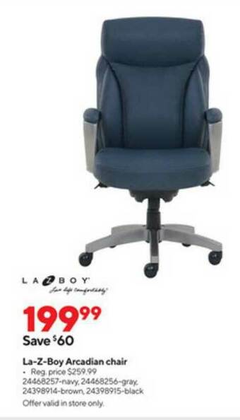 Staples La-z-boy Arcadian Chair offer