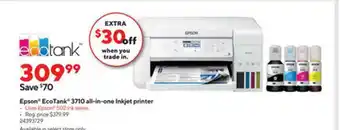 Staples Epson Ecotank 3710 All-in-one Inkjet Printer offer