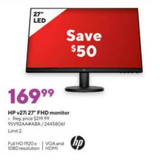 Staples Hp V27i 27 offer