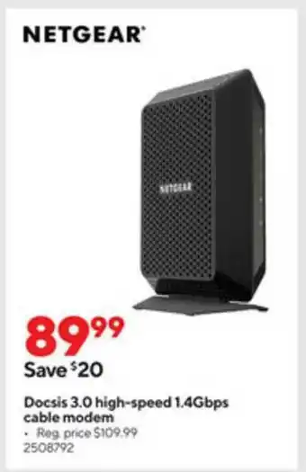 Netgear Docsis 3.0 High-speed 1.4gbps Cable Modem