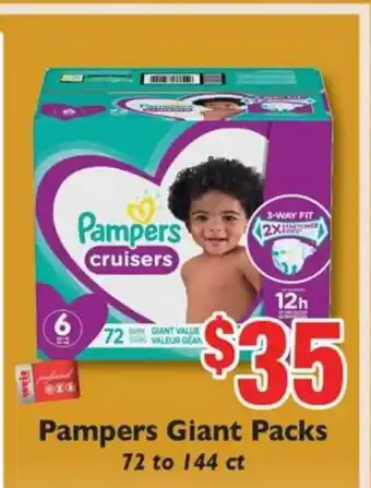 Weis Markets Pampers Giant Packs 72 To 144 Ct offer