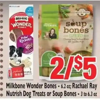 Weis Markets Milkbone Wonder Bones, 6.2 Oz, Rachael Ray Nutrish Dog Treats Or Soup Bones - 3 To 6.3 Oz offer