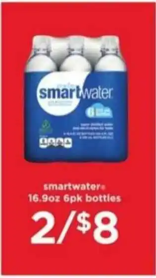 Winn Dixie Smartwater 16.9oz 6pk Bottles offer