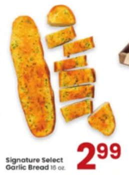 Albertsons Signature Select Garlic Bread offer