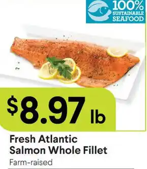 Raley's Fresh Atlantic Salmon Whole Fillet offer