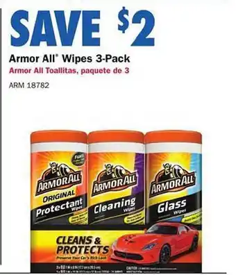 Carquest Armor all wipes 3-pack offer