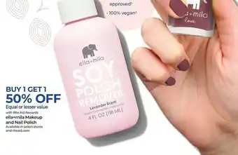 Rite Aid Ella+mila makeup and nail polish offer