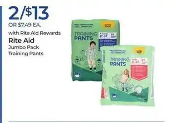 Rite Aid Rite aid jumbon pack training pants offer