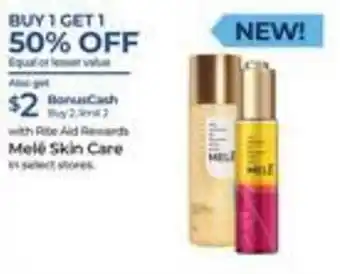 Rite Aid Melé skin care offer