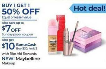 Rite Aid Maybelline offer