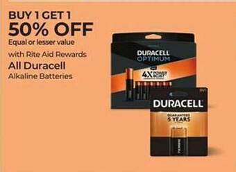 Rite Aid Duracell offer