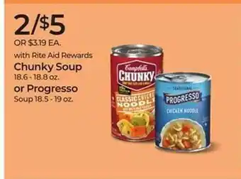 Rite Aid Chunky soup or progresso offer
