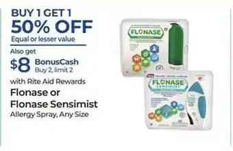 Rite Aid Flonase or flonase sensimist offer