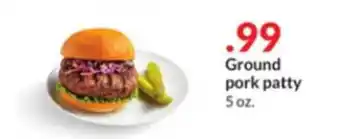 Hy-Vee Ground pork patty offer