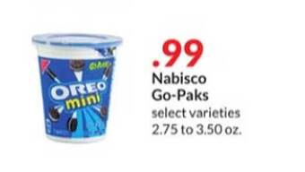 Hy-Vee Nabisco go-paks offer