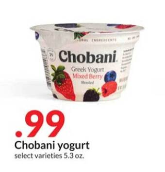 Hy-Vee Chobani yogurt offer