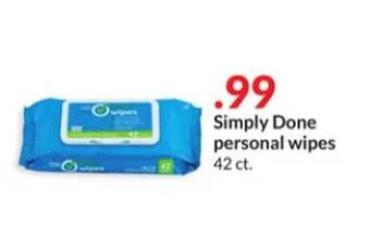 Hy-Vee Simply done personal wipes offer