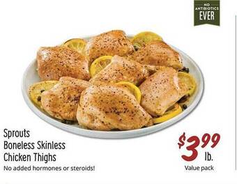 Sprouts Farmers Market Sprouts boneless skinless chicken thighs offer