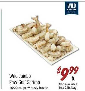 Sprouts Farmers Market Wild jumbo raw gulf shrimp offer