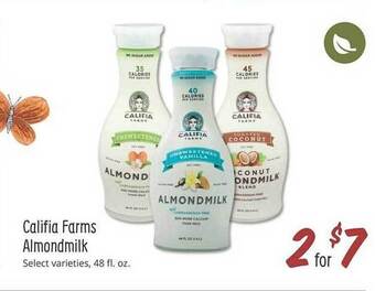 Sprouts Farmers Market Califia farms almondmilk offer