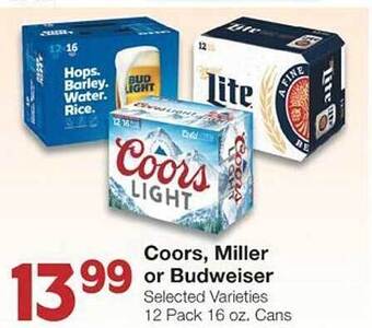 United Supermarkets Coors, miller or budweiser offer