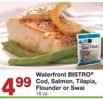 United Supermarkets Waterfront bistro cod, salmon, tilapia, flounder or swai offer